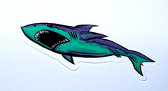 SHARK Jaws Cut Sticker Decal Movie Horror TV Great White