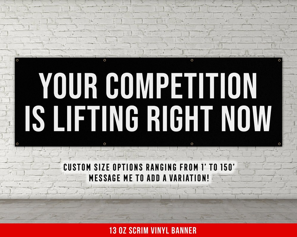Motivational Gym Wall Art – Inspirational Weightlifting Quote Banner