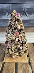 Pine Cone Tree Tabletop/Centerpiece 12 In. Tall Handcrafted