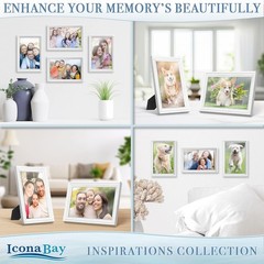 4×6 White Picture Frame with Easel Back for Vertical or Horizontal Display