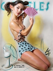 10366.Decor Poster.Home interior design.Wall Art.Fashion model without AC.Fan