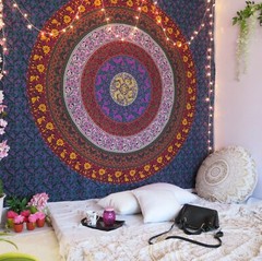 Oussum Wall Mandala Tapestry Indian Wall Hanging Hippie Decor Queen Bedspread