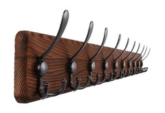 Rustic 38.6″ Large Coat Rack Wall Mount, Long Wood Coat Hooks with … Fast Ship