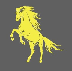 Horse Stallion Galloping #4, 4-21″ Outdoor Die Cut Vinyl Decal Sticker