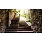 Home Comforts Canvas Print Stone Stairs Staircase Wall Art 10×14 Stretched