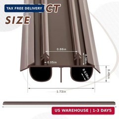 Lineshading 4 Pack Bottom Door Seal Exterior Plastic PVC 1 3/4″ x 36″ for Vinyl