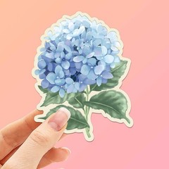 Mini Hydrangea Sticker for Plant Lovers – Nature Decal for Water Bottle & Laptop