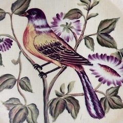 Mark Roberts Style Floral Bird Wall Hanging Plate Porcelain Ceramic 10” Set of 4