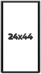 24×44 Shadow Box Frame Black | 1 inches Deep Real Wood Contemporary Shadowbox Di