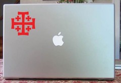 Cruz de Jerusalem Crusaders Cross Solid Vinyl Decal Sticker Jerusalém