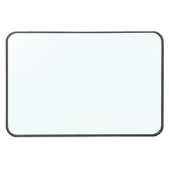 2PCS Rectangular Wall Mirror 24″ x 36″ Bathroom Mirror Black Metal Framed