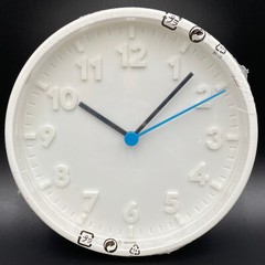 IKEA Wall Clock Stomma by Gustav Carlberg 20 cm/7.75 in White Black & Blue Hands