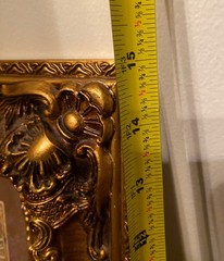 Tommy Bahama Style Palm Tree Wall Art Spectacular Gold Frame Wood 13 x 15″