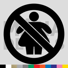 NO Fat Chicks Vinyl Die Cut Decal Sticker – Heavy Women Joke Funny