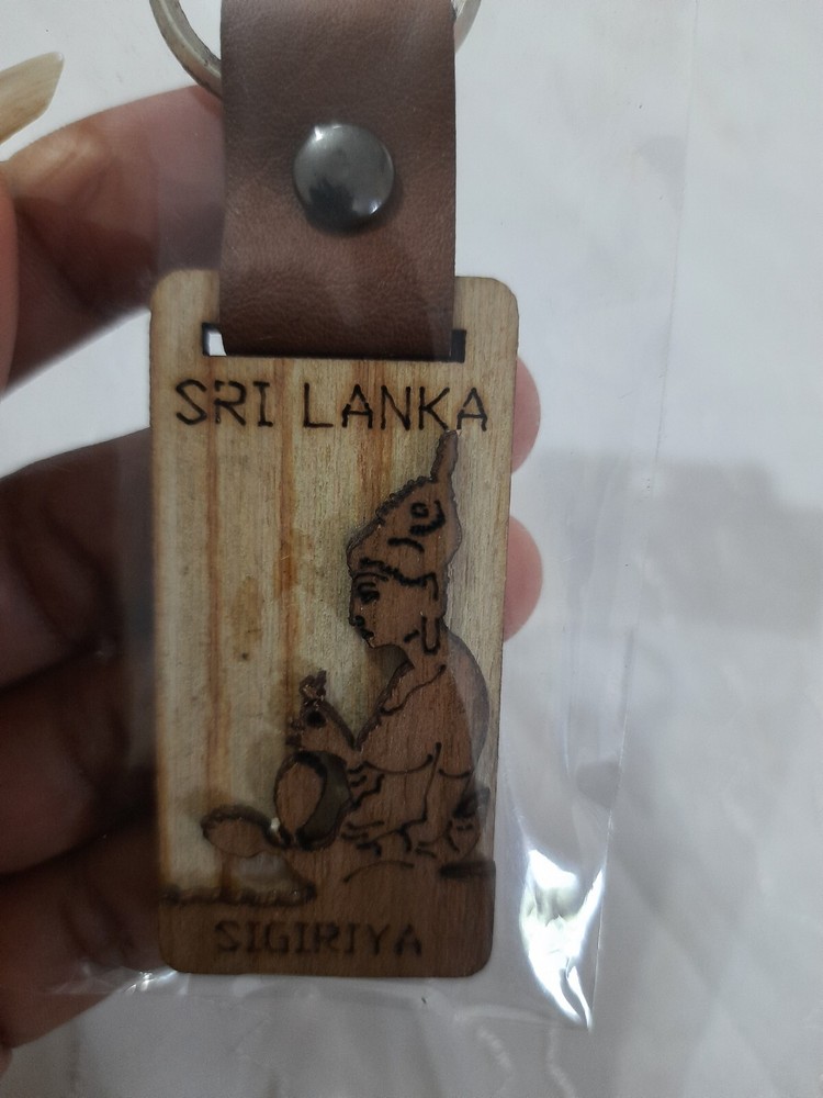 Sigiri Lalanawa Key Tag/ Key chain Carved Wooden Traditional Hand Made Ceylon