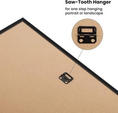 24×36 poster frame black 3 pack, scratch-proof picture frames for photo gallery,