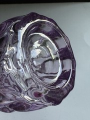 Vase 9″ Amethyst Glass Violet Vase Home Decor Bohemia Crystal Optic