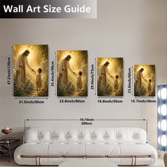 Jesus Reaching Out To Child Canvas Wall Art Christian Religious Print Faith Home