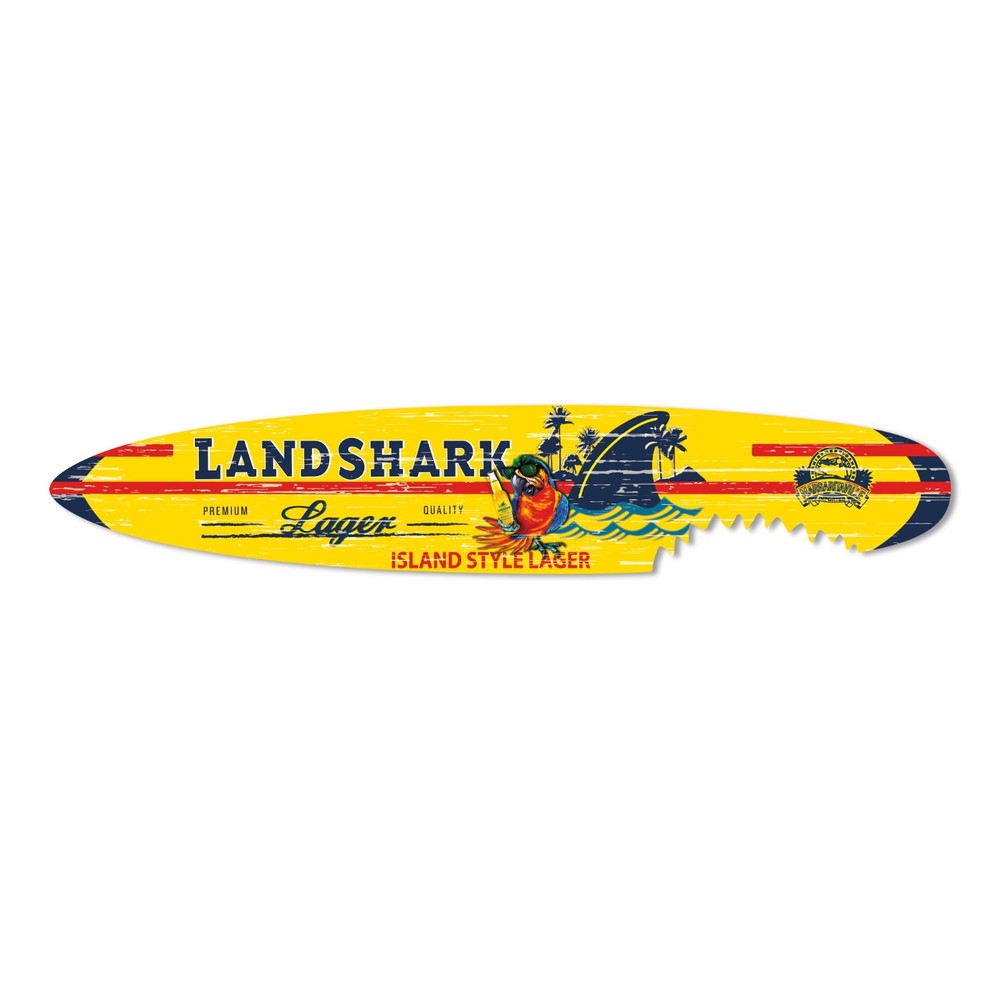 LandShark Outdoor Parrot Shark Bite Surfboard 46.5″ X 9.25″ X ¼»