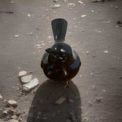 Black Resin Plastic Crow? Blackbird Metal Legs Decorative