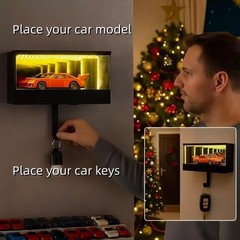 Key Holder for Wall, Infinity Garage Key Hanger with LED Lights,Mirrored Key …