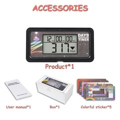 Backlight countdown Timer 9999 Days, easy to use, larger screen, accurate work.