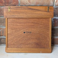 Vintage Goodwood Teak MCM Wall Mail Organizer Key Letter Holder Rack Danish