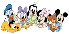 Disney Baby Characters Vinyl Wall Art Decal – Kids Bedroom Nursery Art Stickers