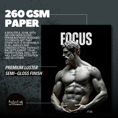 Discipline Focus Mindset Confidence Gym Wall Poster Art Print Home Decor Workout