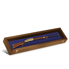 Rifle Gun Display Case Cabinet Wall Rack Replica Airsoft Civil War / USA MADE!