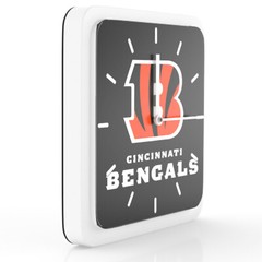 3 in 1 NFL Cincinnati Bengals Home Office Decor Wall Desk Magnet Clock 6 inches