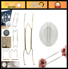 Stainless Steel Invisible Plate Hangers 8-16 Inch Wall Hooks for Home Decor
