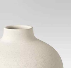 7” x 7” Earthenware Fall Texture Vase White – Threshold – NEW!!!