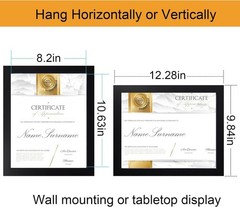 8.5 X 11 Frame Certificate Document Frame Set of 6, Diploma Frame for Wall and T