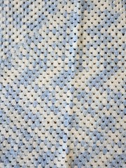 New Unfinished Crochet Blanket W/one roll Of Yarn To finish Blanket