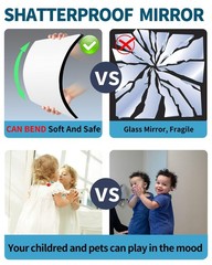 Unbreakable Full Length Mirror For Wall Mounted, Over The Door Mirror, Full B…