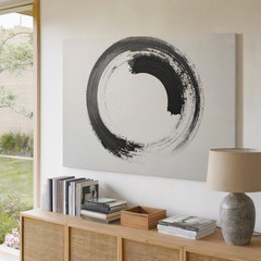 Wall Art Zen Circle Symbol Presence Enlightenment Minimalistic Stillness Canvas