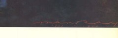 MAN RAY Lips 21.25″ x 36.75″ Poster 1966 Surrealism Red, Gray