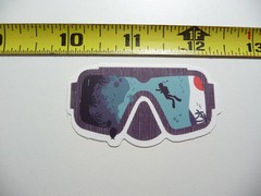 SNORKEL GOGGLES DIVER DIVING SMALL STICKER DECAL CAMPING TRAVEL VACATION
