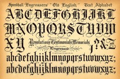 Speedball Pen – Old English Text Alphabet – 1957 – Lettering Calligraphy Poster