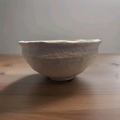 13″ Paper Mache Stone Look Bowl Organic