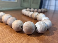 Handcrafted Large 3 Ft. Rustic Wood Beaded Garland Decor’ 〰️Organic Urban Loft