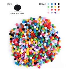 2000Pcs Assorted Color Fluffy Pom Balls for DIY Bag Charms and Decorations