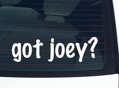 got joey? CAR DECAL BUMPER STICKER VINYL FUNNY JOKE WINDOW
