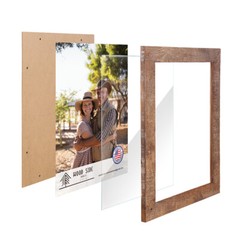 Rustic Barnwood Picture Frames – Natural Reclaimed Solid Wood, Farmhouse Design