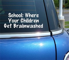 SCHOOL WHERE YOUR CHILDREN ARE BRAINWASHED DECAL STICKER FUNNY CAR TRUCK