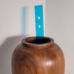 Hearth and Hand solid wood vase set without glass inserts. Segmented wood design