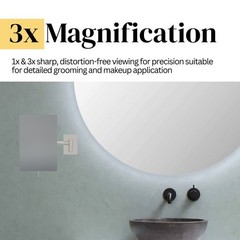 Aptations Mirror Image Minimalist Rectangular Wall Mirror, Brushed Nickel