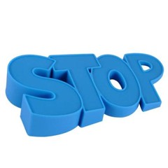 Blue Rubber Door STOP Stopper Office Teacher School Classroom Kids Class Unique