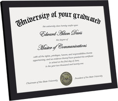 Certificate Frame with Clear Plexiglass, 8.5 by 11 Picture Diploma Document Degr